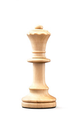 White Queen Chess Piece on White