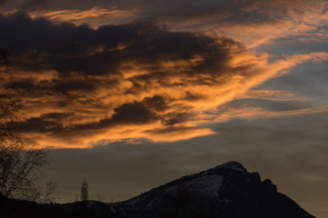 Coucher de soleil nuages