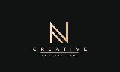 Modern creative N Logo Design and template. NN icon initial Based Monogram and Letters in vector.