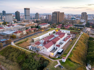 Obraz premium Aerial view of Constitution Hill in Johannesburg, South Africa