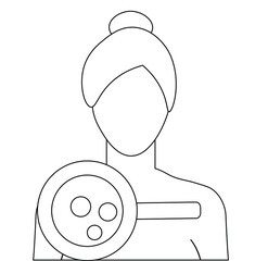 Skin cancer linear icon. Thin line illustration. Dermatological diseases. Rash, spots on back. Melanoma. Contour symbol. Vector isolated outline drawing.