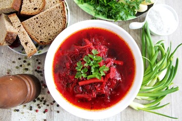 red borsch beetroot soup