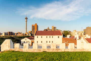 Naklejka premium Famous Constitution Hill in Johannesburg, South Africa