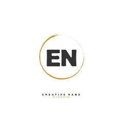 E N EN Initial logo template vector. Letter logo concept