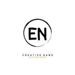 E N EN Initial logo template vector. Letter logo concept