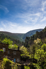Fototapeta na wymiar schist village in the mountains