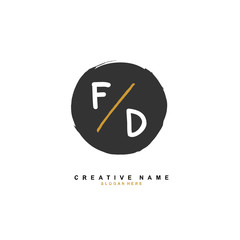 F D FD Initial logo template vector. Letter logo concept