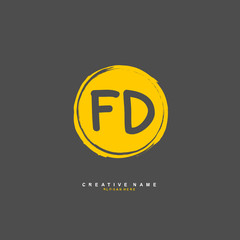 F D FD Initial logo template vector. Letter logo concept
