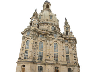 Fototapeta na wymiar Dresden Frauenkirche (Church of Our Lady Dresden) isolated