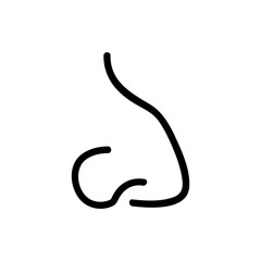nose hunchback icon vector. nose hunchback sign. isolated contour symbol illustration