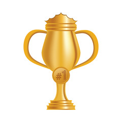 golden trophy cup award icon