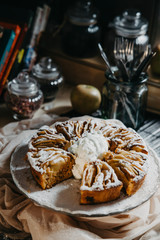 pie, food, yogurt, cake, dessert, sweet, cream, apple, fruit, pastry, chocolate, homemade, delicious, fresh, tart, tasty, baked, bakery, snack, white, gourmet, sugar, slice, ice cream, vector, illustr