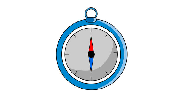 Compass. This image can be used to design a blog about hiking, travel, hiking products