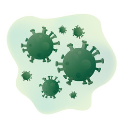 The molecules of the virus. Coronavirus, virus, flu. Vector illustration.