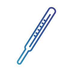 thermometer temperature measure, gradient line style icon vector illustration design