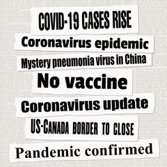 Covid-19 epidemic newspapers