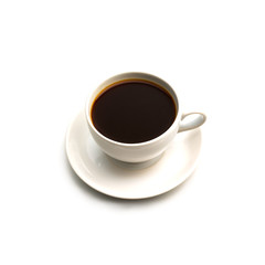 A coffee cup isolated on white background. Food and drink concept.
