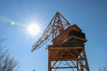 tower crane on blue sky