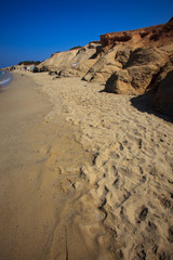 Alyko beach, Naxos / Greece - August 24, 2014: Alyko beach view in Naxos, Cyclades Islands, Greece