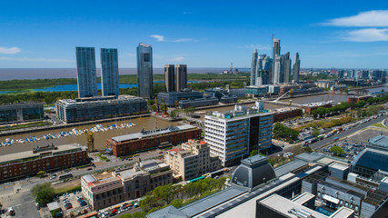 Obraz premium Aerial view of Puerto Madero in Buenos Aires - Argentina.
