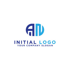 Inspiring logo design Set, for companies from the initial letters of the AN logo icon. -Vectors