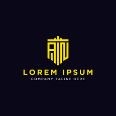 Inspiring logo design Set, for companies from the initial letters of the AN logo icon. -Vectors