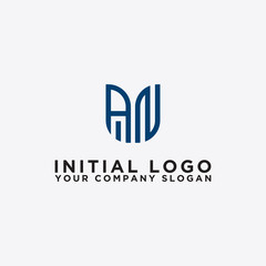 Inspiring logo design Set, for companies from the initial letters of the AN logo icon. -Vectors