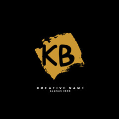 K B KB Initial logo template vector. Letter logo concept