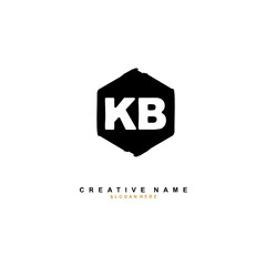 K B KB Initial logo template vector. Letter logo concept