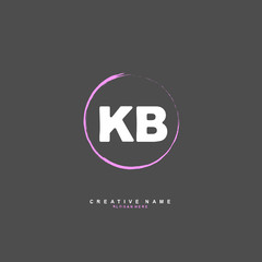 K B KB Initial logo template vector. Letter logo concept