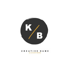 K B KB Initial logo template vector. Letter logo concept
