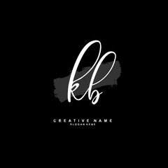 K B KB Initial logo template vector. Letter logo concept