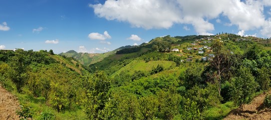 Panoramic view of Kalaw mountains Myanmar/Burma