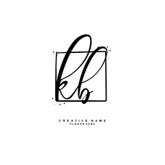 K B KB Initial logo template vector. Letter logo concept