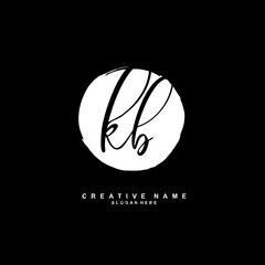 K B KB Initial logo template vector. Letter logo concept
