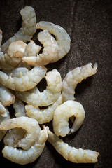 Shelled raw shrimp 