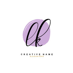 L K LK Initial logo template vector. Letter logo concept
