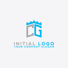 Inspiring logo design Set, for companies from the initial letters of the CG logo icon. -Vectors
