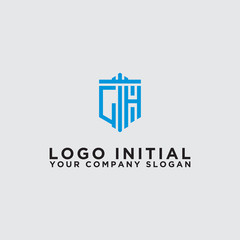 Inspiring logo design Set, for companies from the initial letters of the CH logo icon. -Vectors