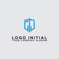 Inspiring logo design Set, for companies from the initial letters of the CJ logo icon. -Vectors