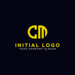 Inspiring logo design Set, for companies from the initial letters of the CM logo icon. -Vectors