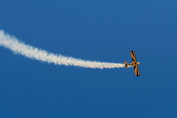air show with experimental aircraft