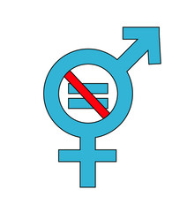 gender inequality icon on white. Creative element design from community icons collection. inequality icon for web design, apps, software, print usage.