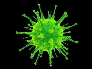 Corona virus 2019-nCov novel corona virus concept responsible for global flu outbreak and corona viruses influenza as dangerous flu strain cases as a pandemic. Microscope virus close up. 3d rendering.