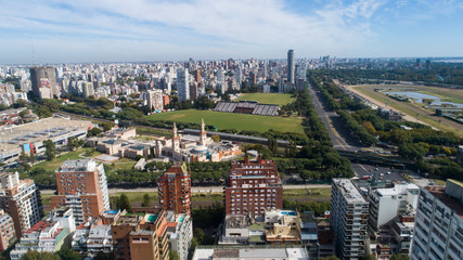 Fototapeta premium Aerial view of Palermo city in Buenos Aires