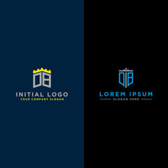 Inspiring logo design Set, for companies from the initial letters of the DB logo icon. -Vectors