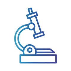 microscope laboratory, gradient line style icon vector illustration design