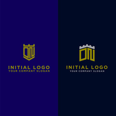 Inspiring logo design Set, for companies from the initial letters of the DN logo icon. -Vectors