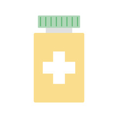 Fototapeta premium Isolated pills jar flat style icon vector design