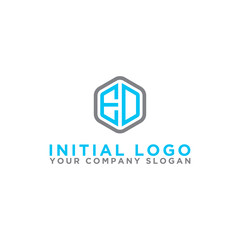 Inspiring logo design Set, for companies from the initial letters of the ED logo icon. -Vectors